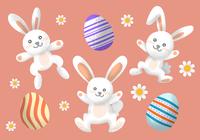 Vintage Easter Character PSD Collection