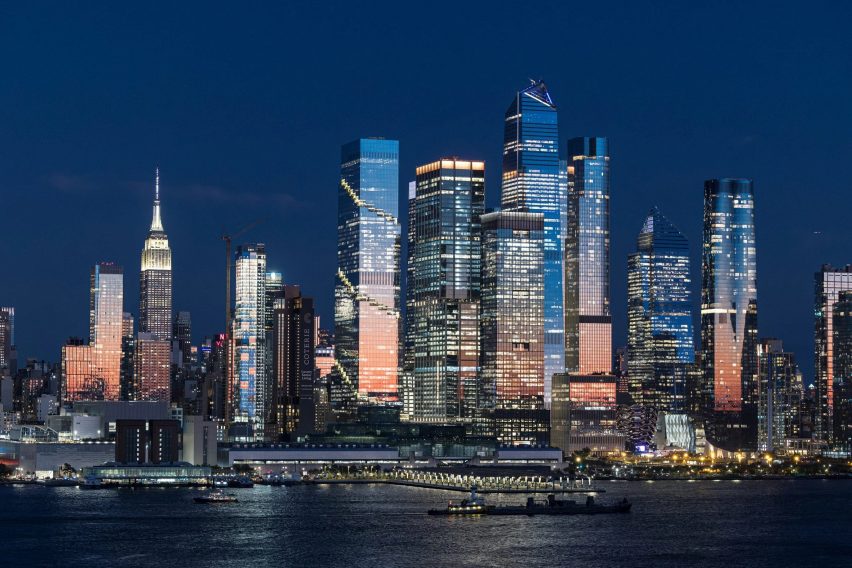 The Spiral New York at night