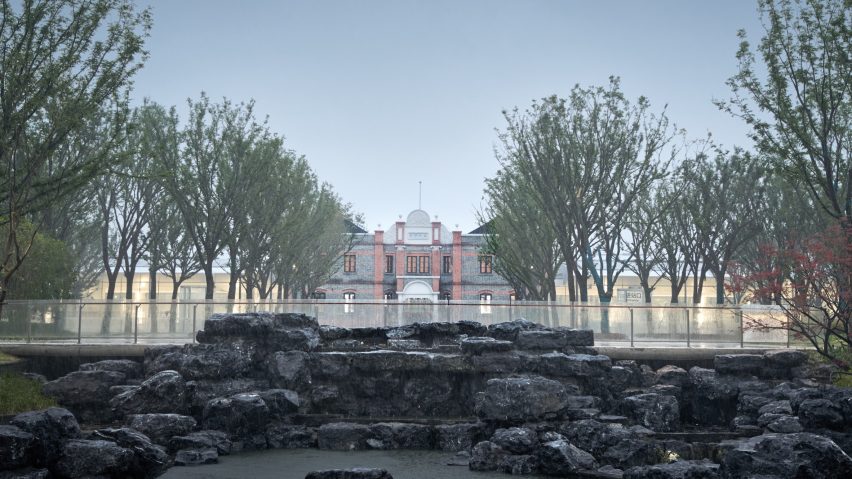 View of Chinese station entrance 