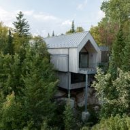 Robitaille Curtis perches slender house above Quebec lake