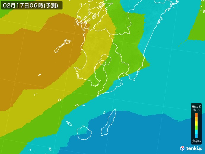 鹿児島県のPM2.5分布予測