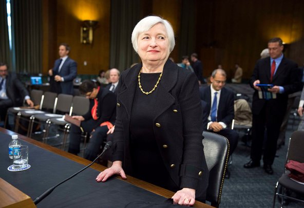 Janet Yellen at her confirmation hearing in November.