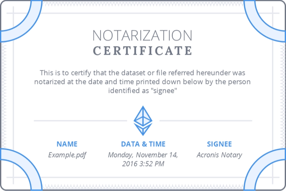 Noterization Certificate