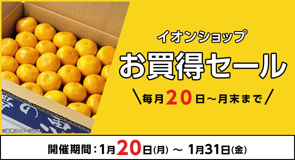 ＼毎月20日～月末まで／イオンショップ お買得セール！開催期間：1月20日（月）～1月31日（金）