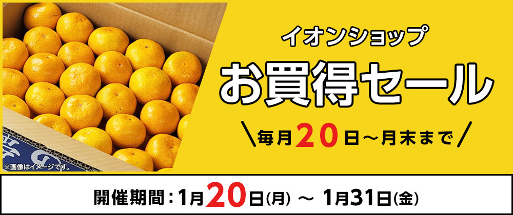 ＼毎月20日～月末まで／イオンショップ お買得セール！開催期間：1月20日（月）～1月31日（金）