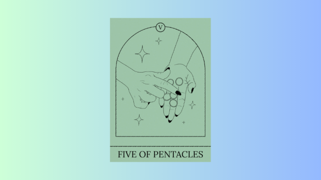 The 5 of Pentacles tarot card