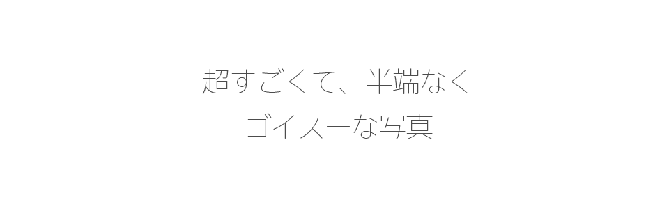 超すごくて、半端なくゴイスーな写真