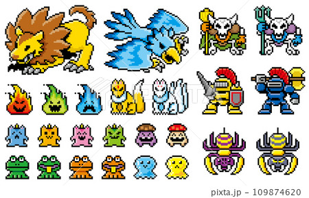 RPG風ドット絵モンスターセット 109874620