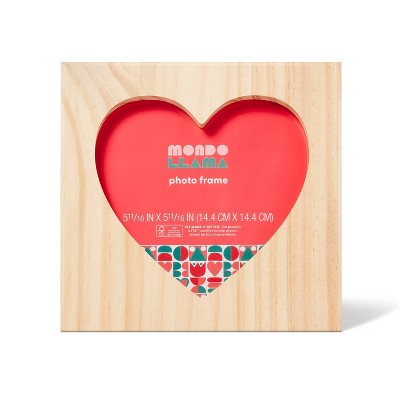 Valentine's Craft Heart Wood Frame - Mondo Llama™