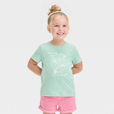 Toddler Girls' Love My Mom Graphic T-Shirt - Cat & Jack™ Light Green