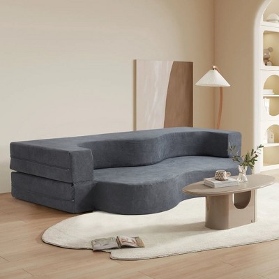 EROMMY Folding Sofa Bed, Floor Sofa Couch, Convertible Sofa Bed With high density foam