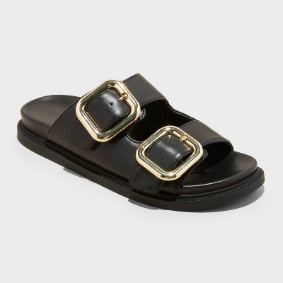 Women's Collin Double Buckle Footbed Sandals - Universal Thread™