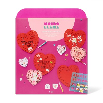 Valentine's Craft Doilies and Stickers Kit - Mondo Llama™