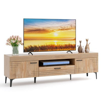 Costway TV Stand for 65 Inch TVs Modern Entertainment Center with Drawer 2 Storage Cabinets