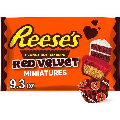 Reese's Valentine's Day Peanut Butter Red Velvet Candy Miniatures - 9.3oz