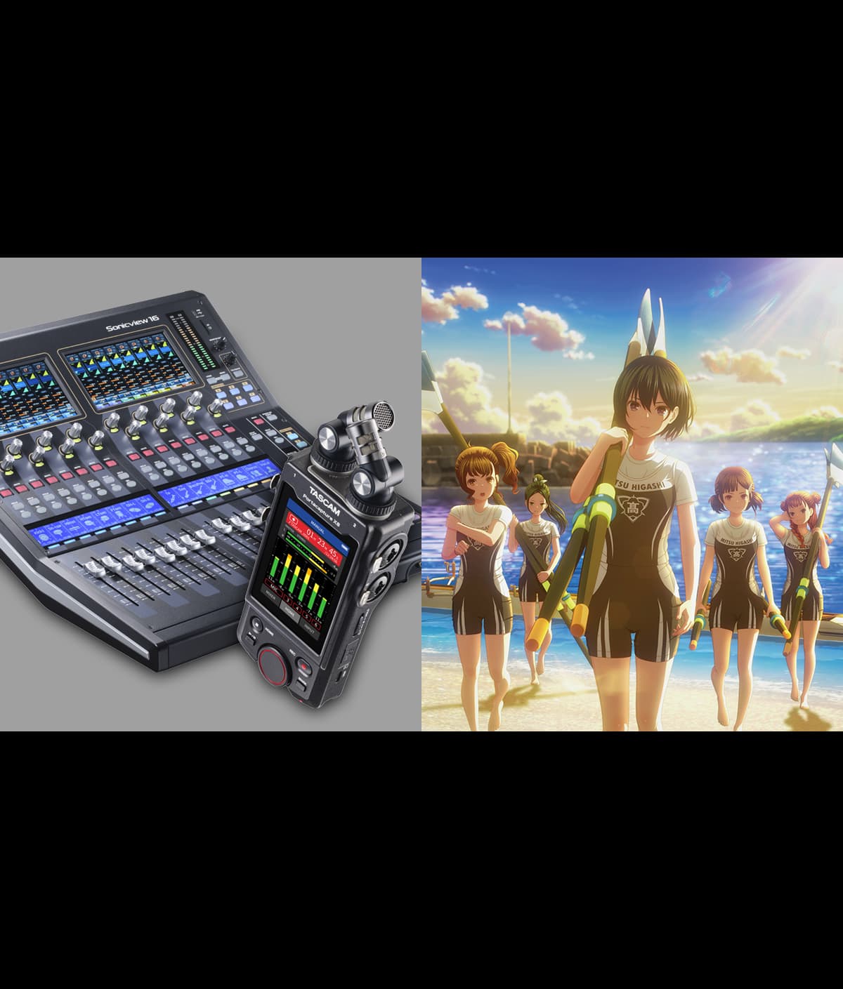 劇場アニメーション『がんばっていきまっしょい』の収録に機材協力【TASCAM Sonicview 16、Portacapture X8】