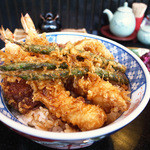 Kappou Tempura Santarou - 海老・野菜天丼