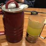 旨唐揚げと居酒メシ ミライザカ - 下戸なので温かい緑茶（笑）