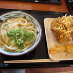 Marugame Seimen Tsuyama Ten - かけうどん・かき揚げ・海老天