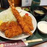 丸金トンカツ亭 - 2019年8月　ミックスカツ定食【1570円】