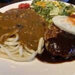 Shuku BAR Machi Fuchu Ten - ハンバーグセット（カレーうどんハンバーグ）