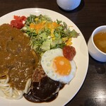 Shuku BAR Machi Fuchu Ten - ハンバーグセット（カレーうどんハンバーグ）