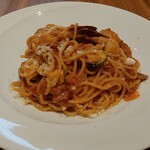 Bon Appetit Papa Nakano Ten - わたりガニとズッキーニのトマトクリームパスタです