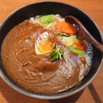 たま樹 - たま樹特製平麺(890円)+一番辛口(60円)