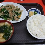 幸楽 - 料理写真:ニラ肉炒め定食