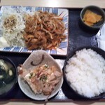 やきとん 串魂 - 豚生姜焼き定食 700円(税込)(2021年3月14日撮影)