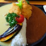 まるみ食堂 - 二海カレースペシャル1,500円。カツとホタテフライの共演