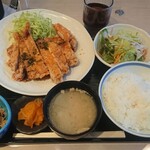 Monja to Shuzens Karin - 国産もも肉の油淋鶏定食¥900-