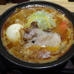 味噌が一番 - 土鍋味噌つけ麺 味玉入り＋おじやセット