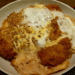 あさひや - かつ丼　そばセット。大きい丼で、１１００円も、お得。