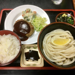 あわじ屋 - ぶっかけハンバーグ定食550円