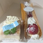 アンジェラ - いちごのオムレット350円、天使のチーズケーキ267円