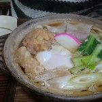 とんかつ太郎 - 特製鍋焼きうどん。