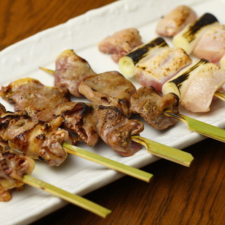 Yakitori is slowly grilled over charcoal and has a juicy taste!