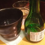 丸屋 - 焼酎金砂郷一合。蕎麦湯割りで。