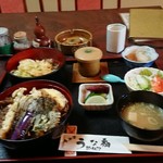 Una Sen - 白身魚天丼&そば   これで700円って