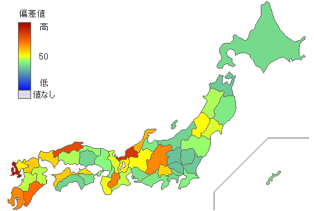 都道府県別Ｖリーガー出身地（男女計） - とどラン