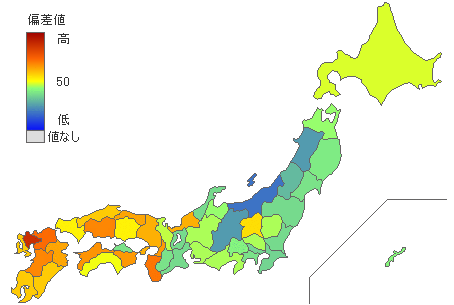 都道府県別肝がん死亡率：女性 - とどラン