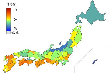 都道府県別人工林率 - とどラン