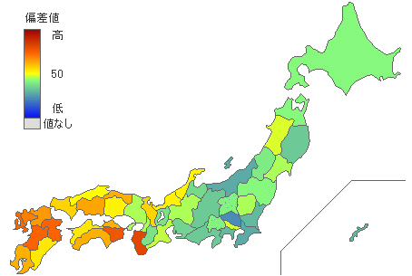 都道府県別消化器科医師数 - とどラン