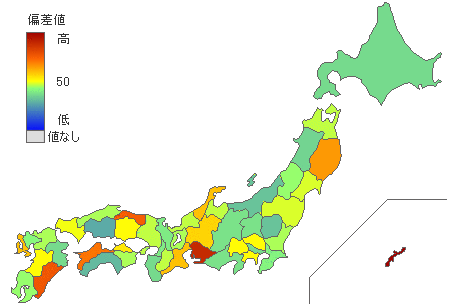 都道府県別高校女子ハンドボール部員数 - とどラン