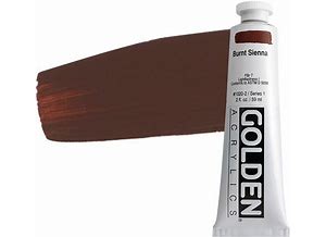 GOLDEN Heavy Body Acrylics - Burnt Sienna, 2oz Tube