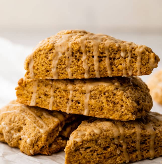 scones stacked up in a pile