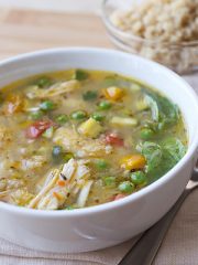 Simple Lemony Chicken Soup with Spring Veggies | thecozyapron.com