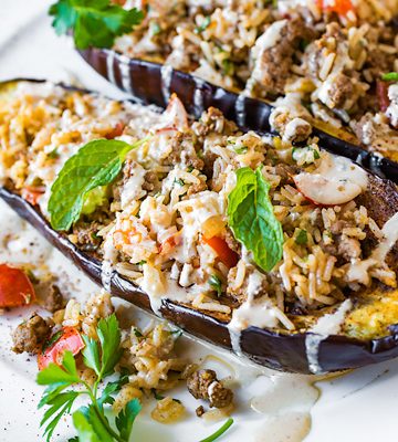 Stuffed Eggplant | thecozyapron.com