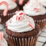 Cupcakes on top of a cooling rack.